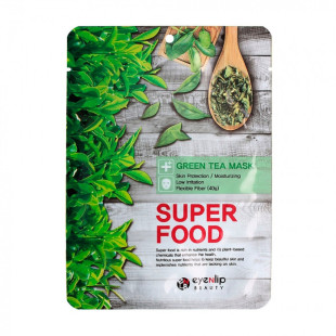 Тканинна маска для обличчя з екстрактом зеленого чаю Eyenlip Super Food Green Tea Mask 23ml