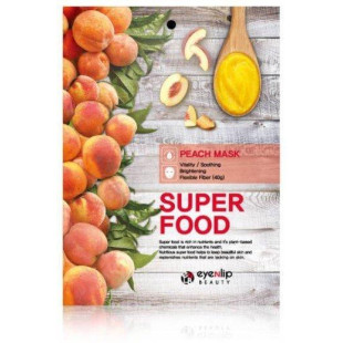 Тканинна маска для обличчя з екстрактом персика Eyenlip Super Food Peach Mask 23ml