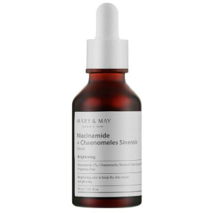Осветляющая сыворотка с ниацинамидом и хеномелесом Mary & May Niacinamide + Chaenomeles Sinensis Serum 30ml
