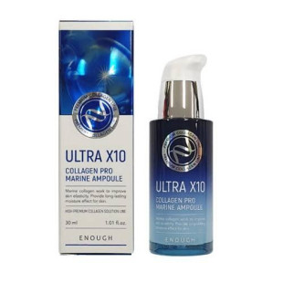 Зволожуюча сироватка ампульна з колагеном Enough Ultra X10 Collagen Pro Marine Ampoule 30ml
