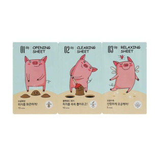 Патчи от черных точек, трехэтапные Enough bonibelle 3step blackhead clear solution 5штук 6.2g