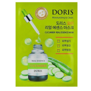 Ампульна маска для обличчя з екстрактом огірка DORIS CUCUMBER REAL ESSENCE MASK 25ml