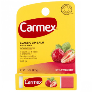 Бальзам лечебный со вкусом клубники в стыке для губ Carmex Daily Care Lip