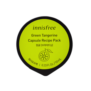 Маска заспокійлива із екстрактом зеленого мандарину Innisfree Green Tangerine Capsule Recipe Pack 10