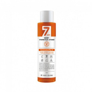 Мультивітамінний тонер освітлюючий May Island Seven Days Secret Vita Plus-10 Toner 155ml