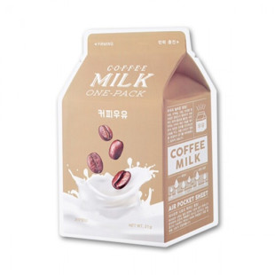 Маска с молочными протеинами и кофеином A'pieu Milk One Pack Coffee Milk