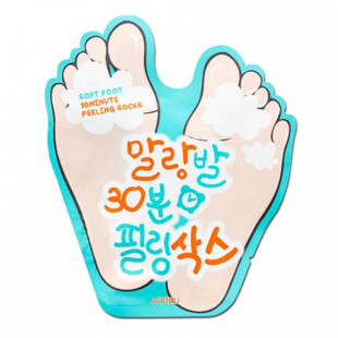 Пилинг-носки очищающие с фруктовыми и растительными экстрактами SOFT FOOT 30 MINUTE PEELING SOC