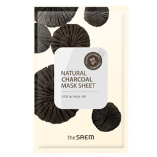 Маска для очищення тканинна з порошком деревного вугілля The Saem Natural Charcoal Mask Sheet 21ml