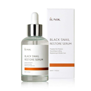 Регенерирующая сыворотка для лица с экстрактом муцина черной улитки IUNIK Black Snail Restore Seru (50ml)