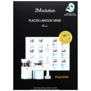 Маска тканинна з ланоліном та плацентою JMsolution Placen Lanolin Mask Pure 30ml