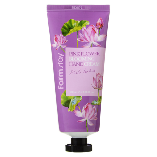 Увлажняющий крем для рук с экстрактом цвета лотоса PINK FLOWER BLOOMING HAND CREAM PINK LOTES 100