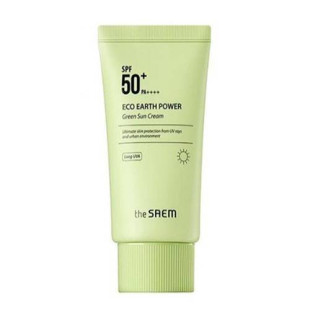 Солнцезащитный крем с экстрактом The Saem Eco Earth Power Green Sun Cream SPF50+