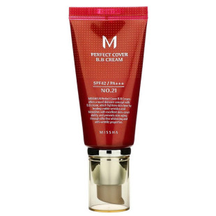 ВВ Крем Матирующий С Идеальным Покрытием Missha M Perfect Cover BB Cream SPF42 PA+++ (50ml, 21 оттенок - светлый беж)