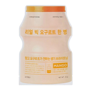 Тканевая йогуртовая маска A'PIEU REAL BIG YOGURT ONE-BOTTLE MANGO 21g