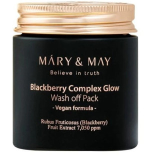 Антиоксидантная глиняная маска с ежевикой Mary&May Blackberry Complex Glow Wash Off Pack 125g