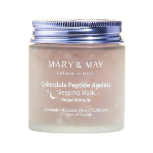 Нічна антивікова маска з пелюсток календули Mary&May Calendula Peptide Ageless Sleeping Mask 110g