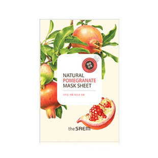 Маска зволожуюча тканинна з екстрактом граната The Saem Natural Pomegranate Mask Sheet 20ml