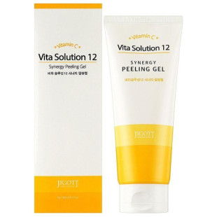 Осветляющий гель-пилинг для лица с витамином Jigott Vita Solution 12 Synergy Peeling Gel 180ml