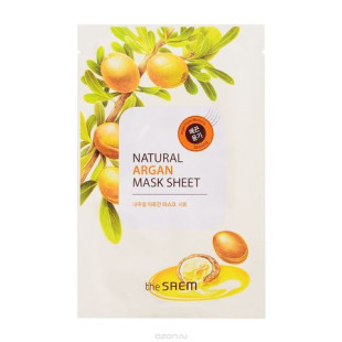 Маска тканинна живильна з екстрактом аргани The Saem Natural Argan Mask Sheet 20ml