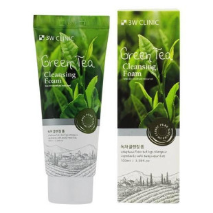 Піна Для Умивання З Екстрактом Зеленого Чаю 3W Clinic Green Tea Cleansing Foam 100ml