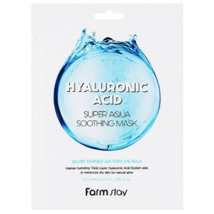 Тканевая маска для лица с гиалуроновой кислотой FarmStay Hyaluronic Acid Super Aqua Soothing Mask