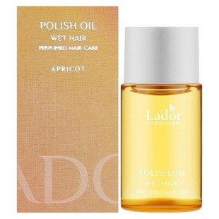 Мини-версия парфюмированного масла для волос  LA"DOR POLISH OIL (APRICOT)  - 10 мл
