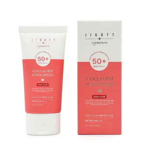Солнцезащитный крем с коллагеном Jigott Signature Collagen Sunscreen SPF 50+ PA++++ 70ml
