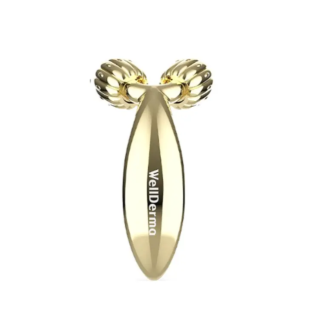 Компактний роликовий масажер для підтяжки обличчя WELLDERMA Face Lifting Compact Roller Gold
