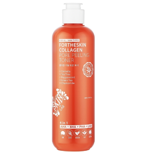 Тонер-пилинг для лица с коллагеном Fortheskin Collagen Pore Peeling Toner 280ml