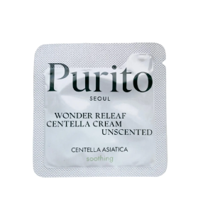 Крем для чувствительной кожи с центелой <Sample>PURITO Wonder Releaf Centella Cream Unscented 1ml