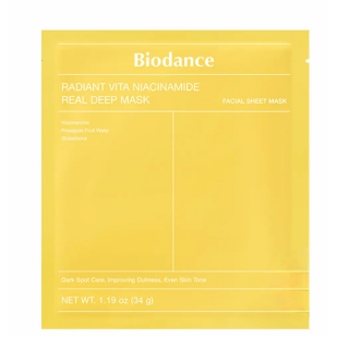 Гідрогелева маска з ніацинамідом Biodance Radiant Vita Niacinamide Real Deep Mask 1sheet