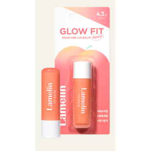 Бальзам для губ Персик Lameline Glow Fit Moisture Lip Balm Peach 4.3g