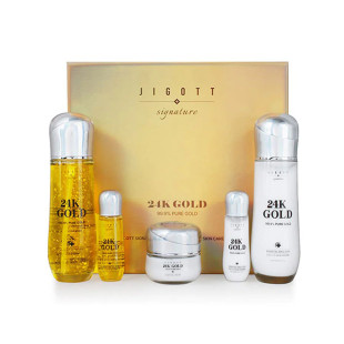 Набор для ухода за лицом Jigott Signature 24K Gold Essential Skin Care 3Set 410ml