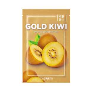 Тканевая маска для лица с экстрактом киви The Saem Natural Gold Kiwi Mask Sheet 1шт
