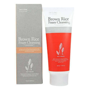 Пінка Для Умивання З Екстрактом Бурого Рису 3W CLINIC Brown Rice Foam Cleansing