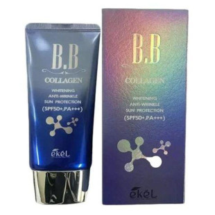 Антивозрастной ВВ крем с высоким фактором защиты от ультрафиолета Ekel BB Cream Collagen SPF50+ PA+