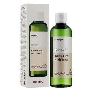 Заспокійливий тонер із комплексом центелли та біфідобактеріями Bifida Cica Herb Toner 210ml