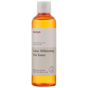Освітлюючий тонер з галактомісісом та вітамінним комплексом Manyo Galac Whitening Vita Toner 210ml