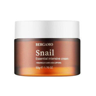 Крем для лица с муцином улитка Bergamo Snail Essential Intensive Cream 50g