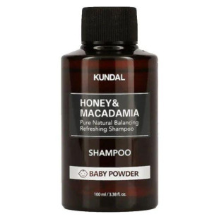 Натуральный шампунь для волос с ароматом детской присыпки KUNDAL Honey & Macadamia Nature Shampoo  - Baby Powder 100ml