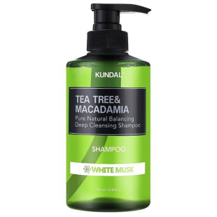 Шампунь с чайным деревом для жирной кожи головы KUNDAL Tea Tree & Macadamia Deep Cleansing Shampoo