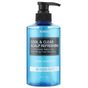 Освежающий сульфатный шампунь ментол+мята KUNDAL Scalp Refreshing Cool Shampoo - Aqua Mint 500ml