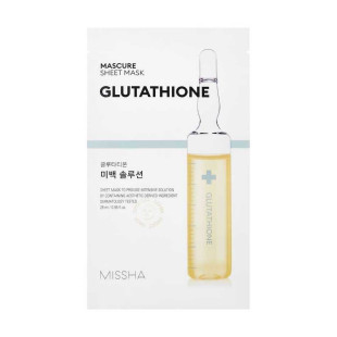 Маска Для Лица Отбеливающая С Глутатионом MISSHA Mascure Whitening Solution Sheet Mask Glutathione
