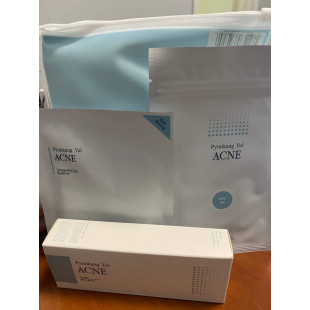 Набор Pyunkang Yul Acne: Крем зажигательный Acne Spot Cream, 50ml + Маска профессиональная лечебная акне,