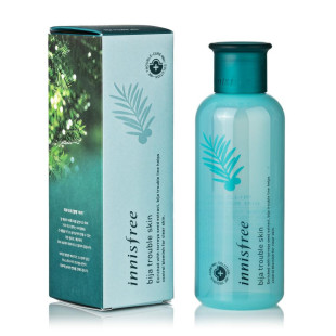 Протизапальний тонер для проблемної шкіри з олією торреї Innisfree Bija Trouble Skin 200ml