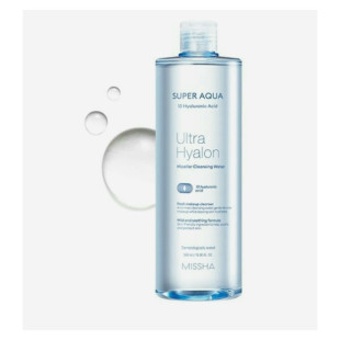 Мицеллярная вода увлажняющая с гиалуроновой кислотой Missha Super Aqua Ultra Hyalron Micellar Cleansing