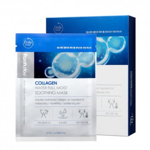 Тканевая омолаживающая маска с коллагеном для лица COLLAGEN WATER FULL MOIST SOOTHING MASK FARMSTAY