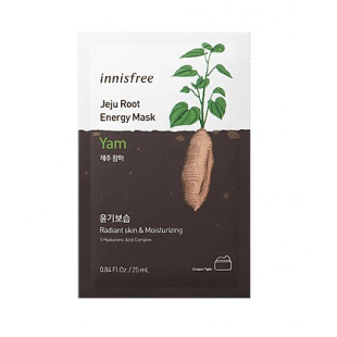 Innisfree Jeju Root Energy Mask 25ml * 1ea #Yam. Тканинна маска з екстрактом солодкої картоплі
