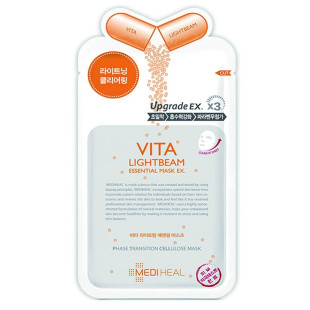 Маска тканинна для сяйва шкіри та вирівнювання тону з вітамінами Mediheal Vita Lightbeam Essential M