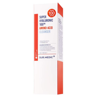 Пенка для умывания очищающая с аминокислотами и гиалуроновой кислотой SUR.MEDIC+ SUPER HYALURONIC